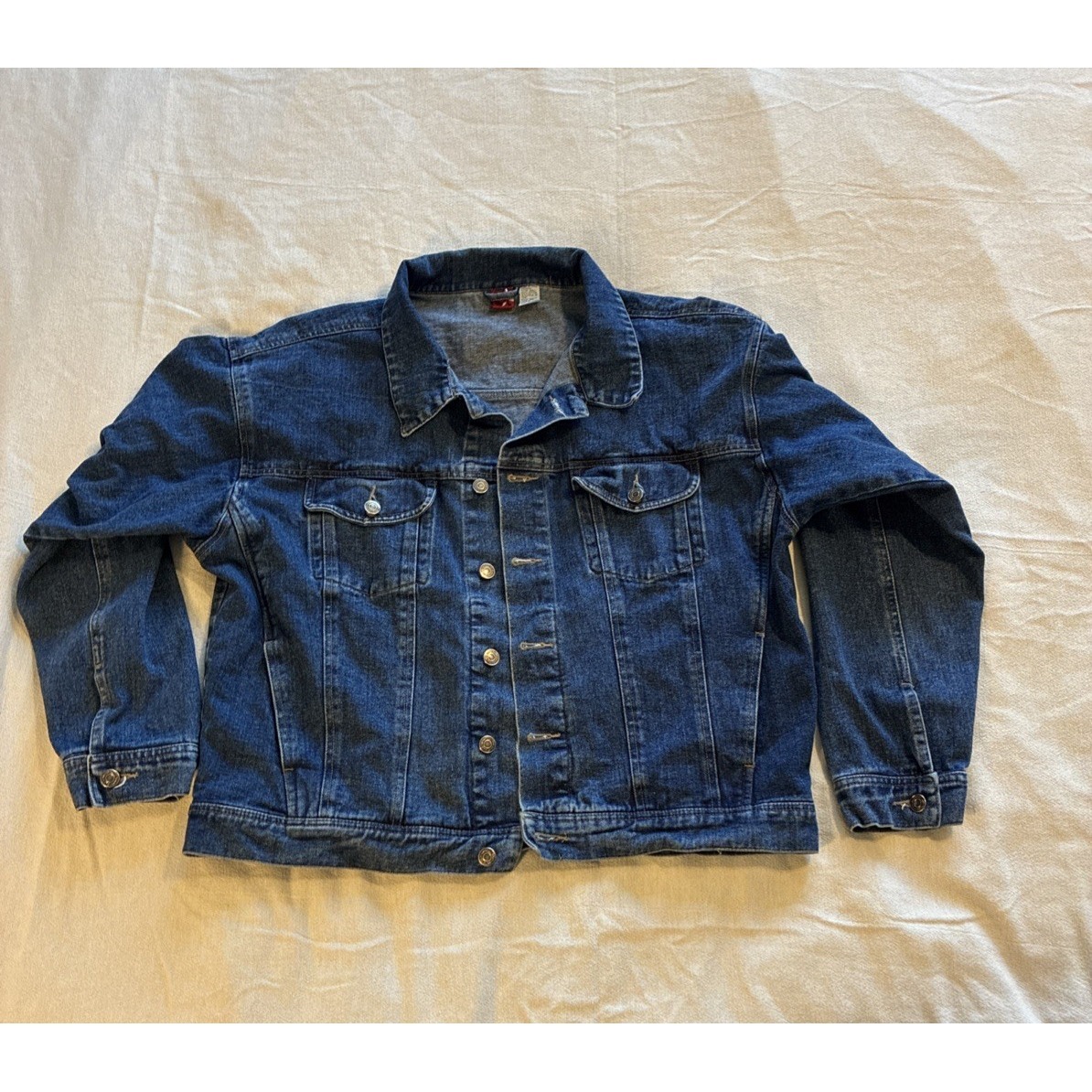 Marlboro Men's Racing Denim Jacket Xl Vtg 90s Classic Grunge Biker Western